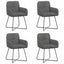 Spisestole 4 pcs Fløjl Mørkegrå 59 x 56,5 x 86 cm