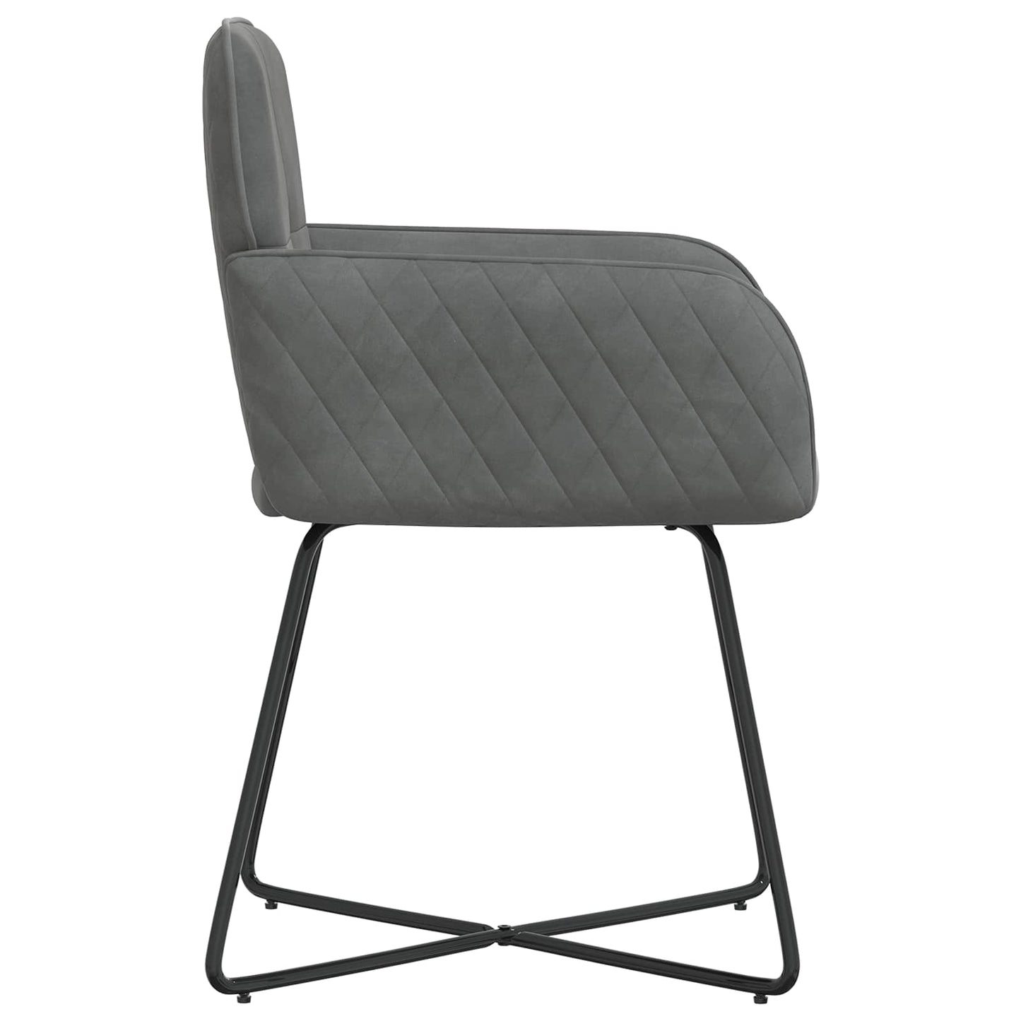 Spisestole 4 pcs Fløjl Mørkegrå 59 x 56,5 x 86 cm
