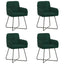 Spisestole 4 pcs Fløjl Mørkegrøn 59 x 56,5 x 86 cm