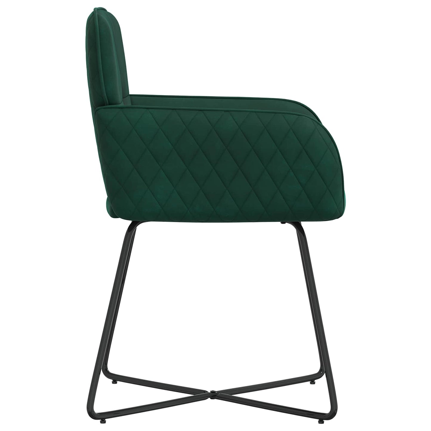 Spisestole 4 pcs Fløjl Mørkegrøn 59 x 56,5 x 86 cm