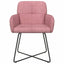 Spisestole 4 pcs Fløjl Lyserød 59 x 56,5 x 86 cm