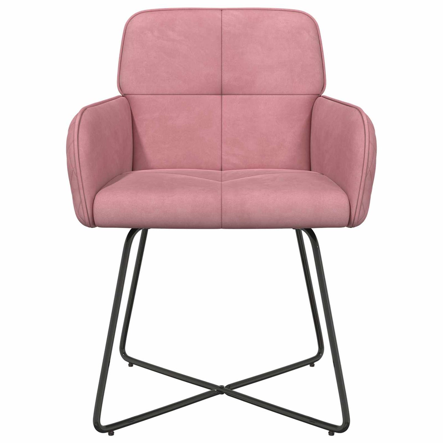 Spisestole 4 pcs Fløjl Lyserød 59 x 56,5 x 86 cm