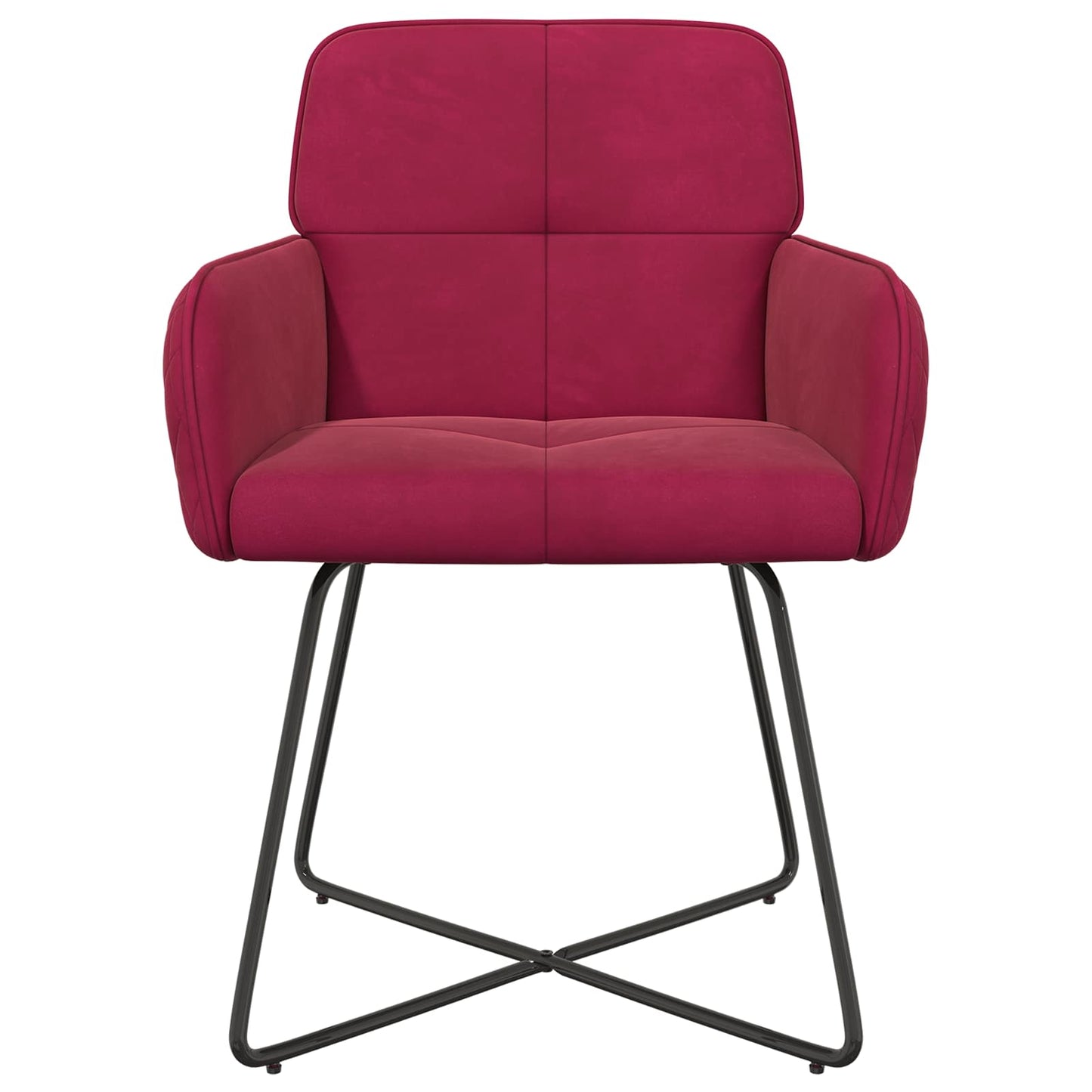 Spisestole 4 pcs Fløjl Vinrød 59 x 56,5 x 86 cm