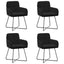 Spisestole 4 pcs Fløjl Sort 59 x 56,5 x 86 cm