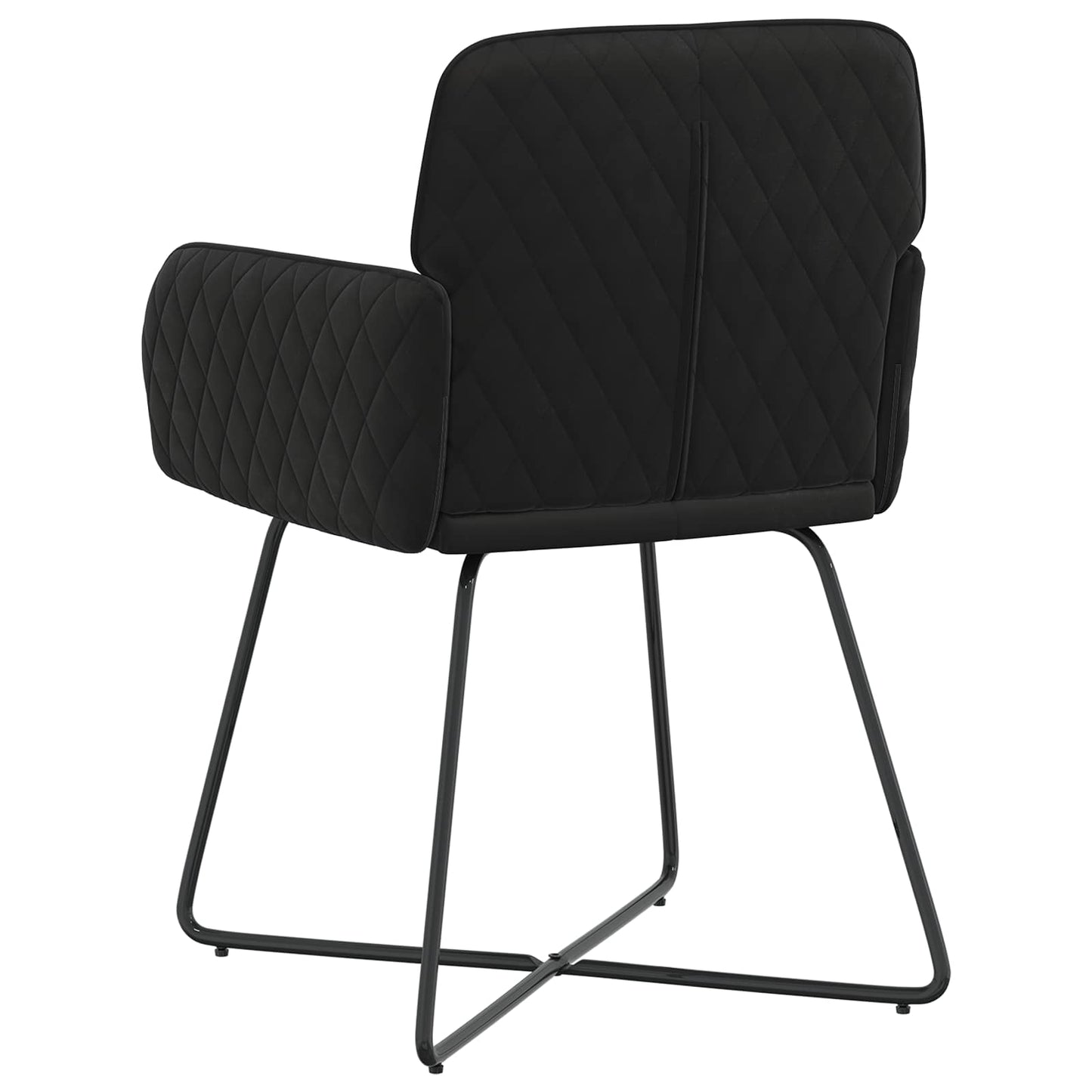 Spisestole 4 pcs Fløjl Sort 59 x 56,5 x 86 cm