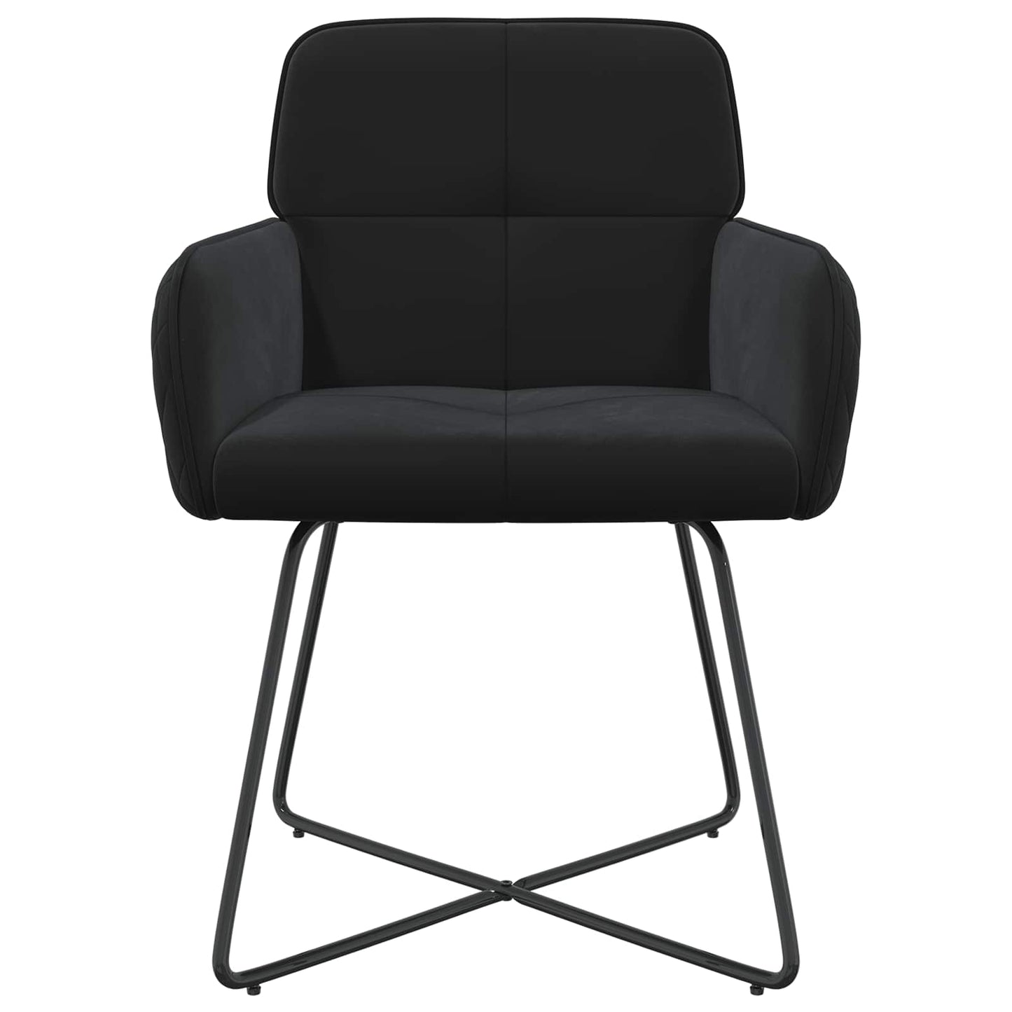 Spisestole 4 pcs Fløjl Sort 59 x 56,5 x 86 cm