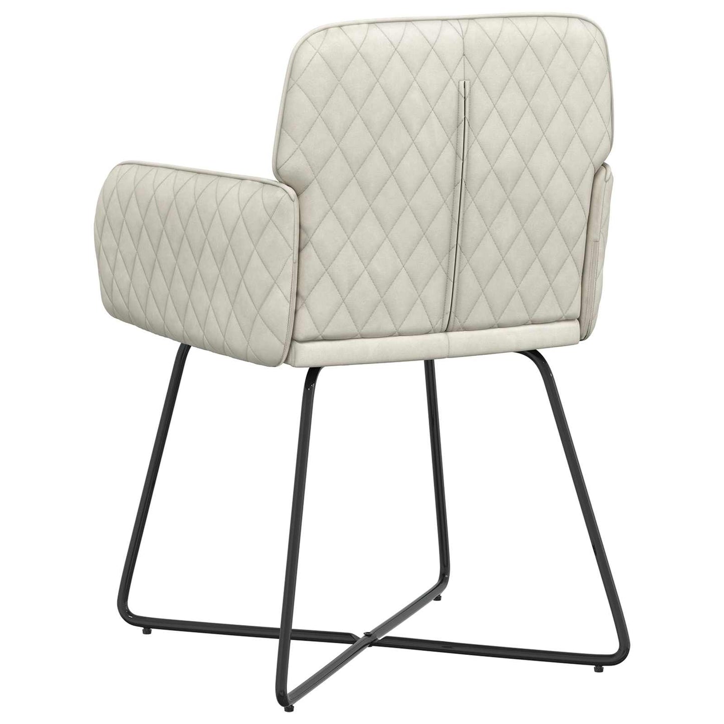 Spisestole 4 pcs Fløjl Cremefarvet 59 x 56,5 x 86 cm