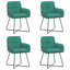 Spisestole 4 pcs Fløjl Turkis 59 x 56,5 x 86 cm