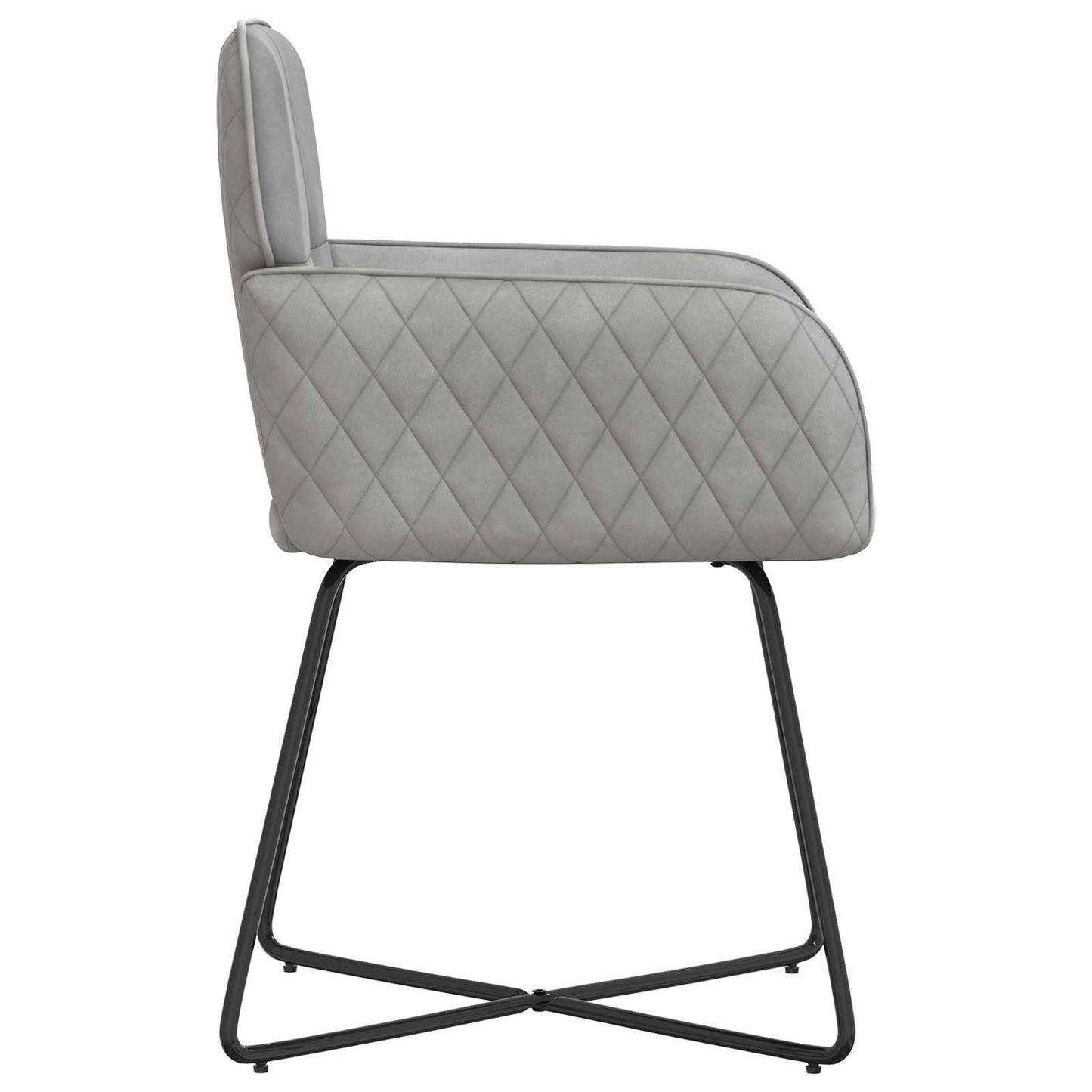 Spisestole 6 pcs Fløjl Lysegrå 59 x 56,5 x 86 cm