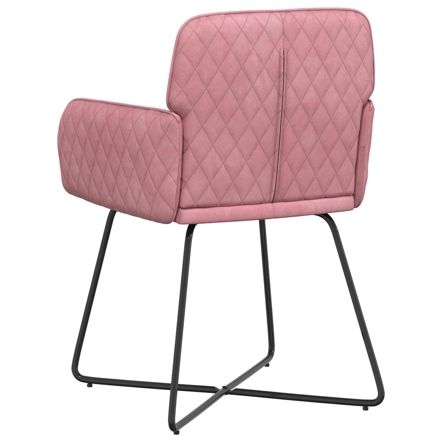Spisestole 6 pcs Fløjl Lyserød 59 x 56,5 x 86 cm