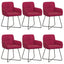 Spisestole 6 pcs Fløjl Vinrød 59 x 56,5 x 86 cm