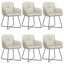 Spisestole 6 pcs Fløjl Cremefarvet 59 x 56,5 x 86 cm