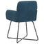 Spisestole 6 pcs Fløjl Blå 59 x 56,5 x 86 cm