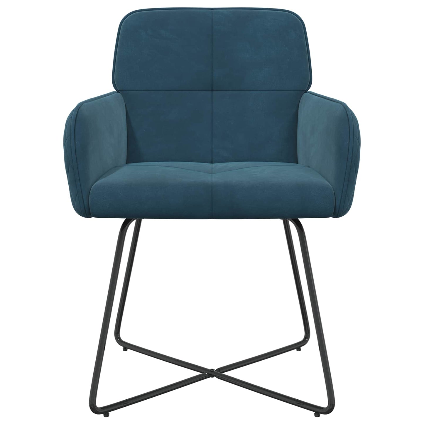 Spisestole 6 pcs Fløjl Blå 59 x 56,5 x 86 cm