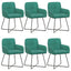 Spisestole 6 pcs Fløjl Turkis 59 x 56,5 x 86 cm