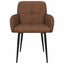 Spisestole 4 pcs Faux Suede Læder Brun 59 x 56,5 x 85 cm