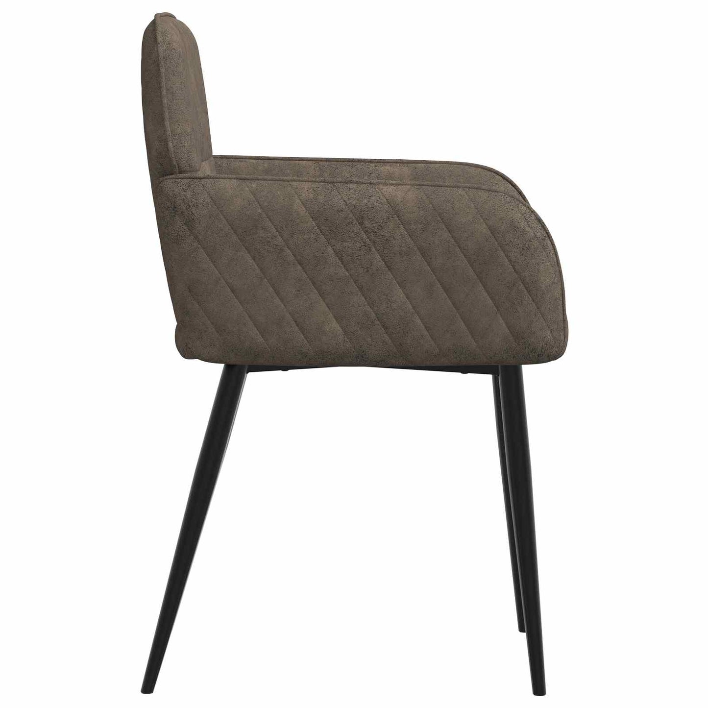 Spisestole 4 pcs Faux Suede Læder Mørkegrå 59 x 56,5 x 85 cm
