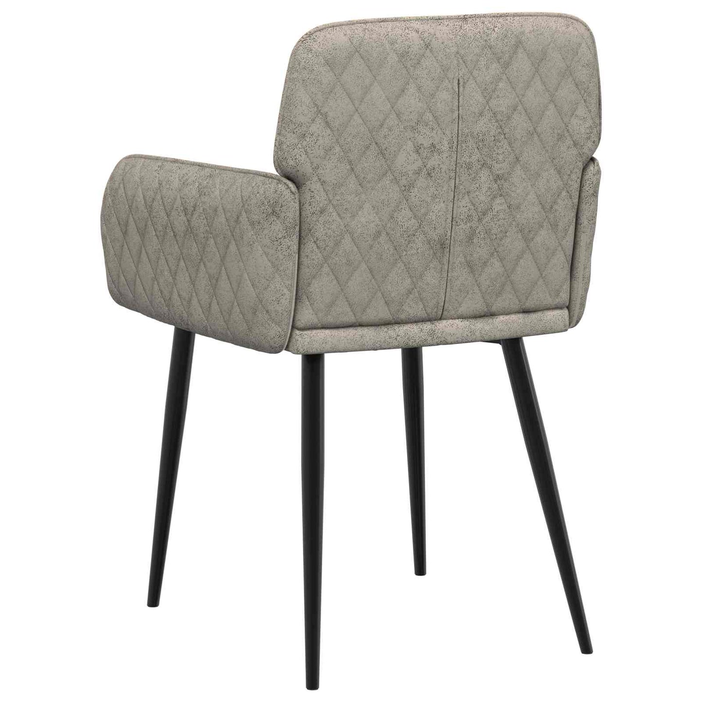Spisestole 6 pcs Faux Suede Læder Lysegrå 59 x 56,5 x 85 cm