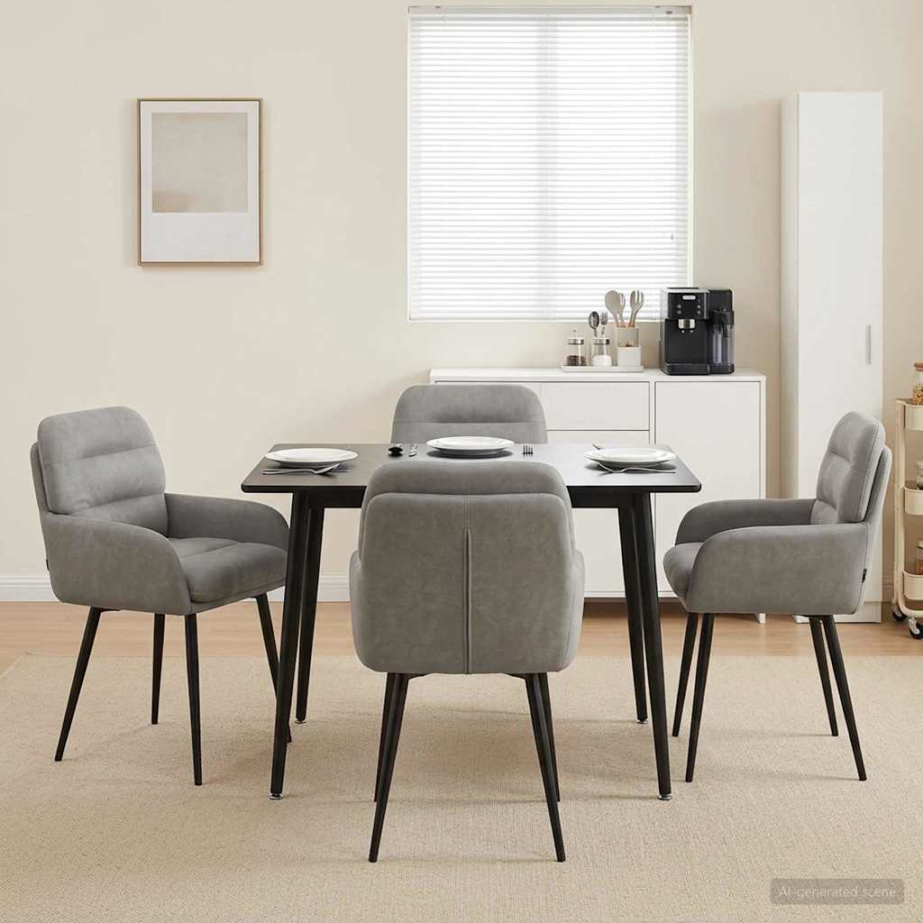 Spisestole 4 pcs Fløjl Lysegrå 59 x 59,5 x 90 cm