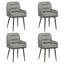 Spisestole 4 pcs Fløjl Lysegrå 59 x 59,5 x 90 cm