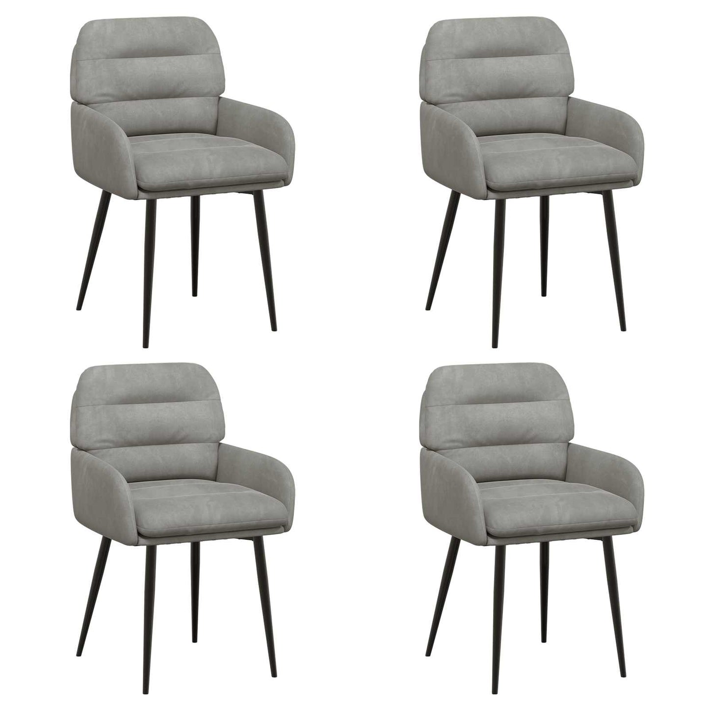 Spisestole 4 pcs Fløjl Lysegrå 59 x 59,5 x 90 cm
