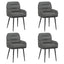 Spisestole 4 pcs Fløjl Mørkegrå 59 x 59,5 x 90 cm