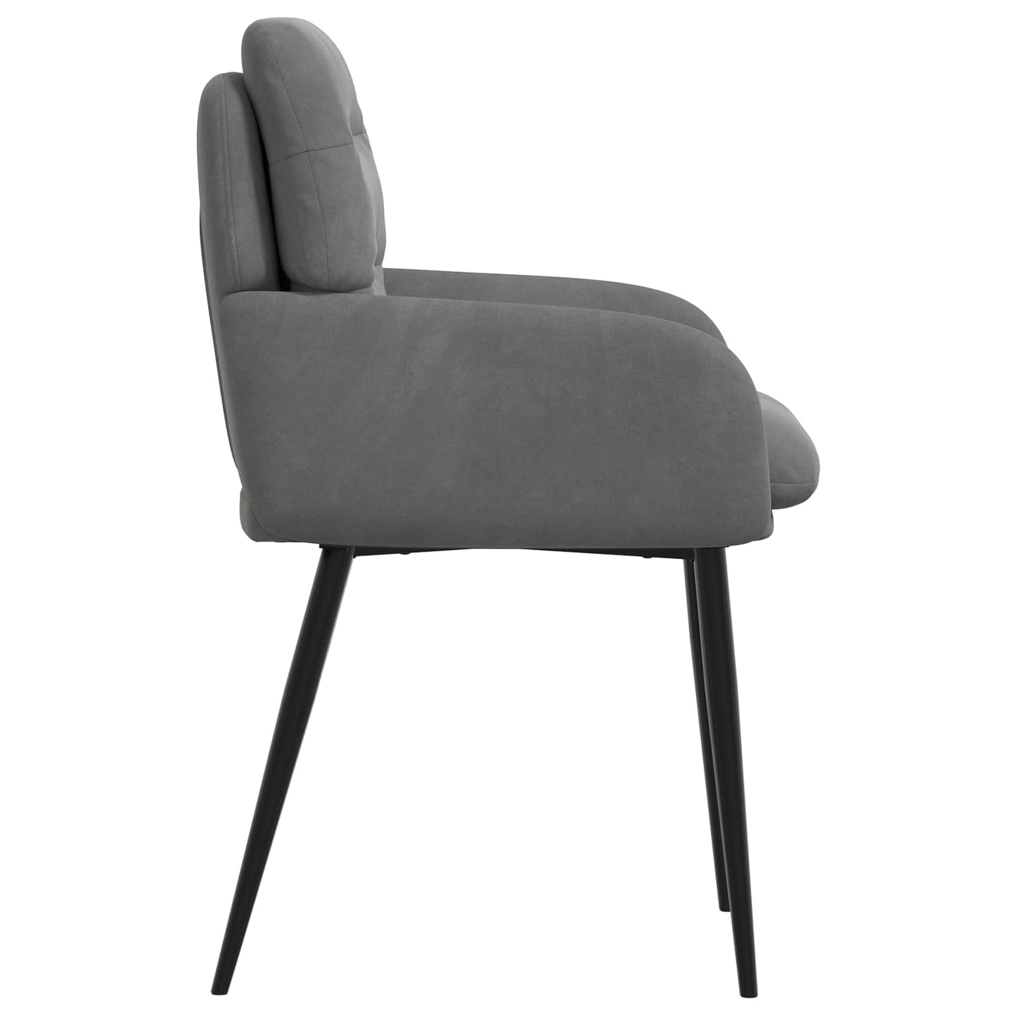 Spisestole 4 pcs Fløjl Mørkegrå 59 x 59,5 x 90 cm
