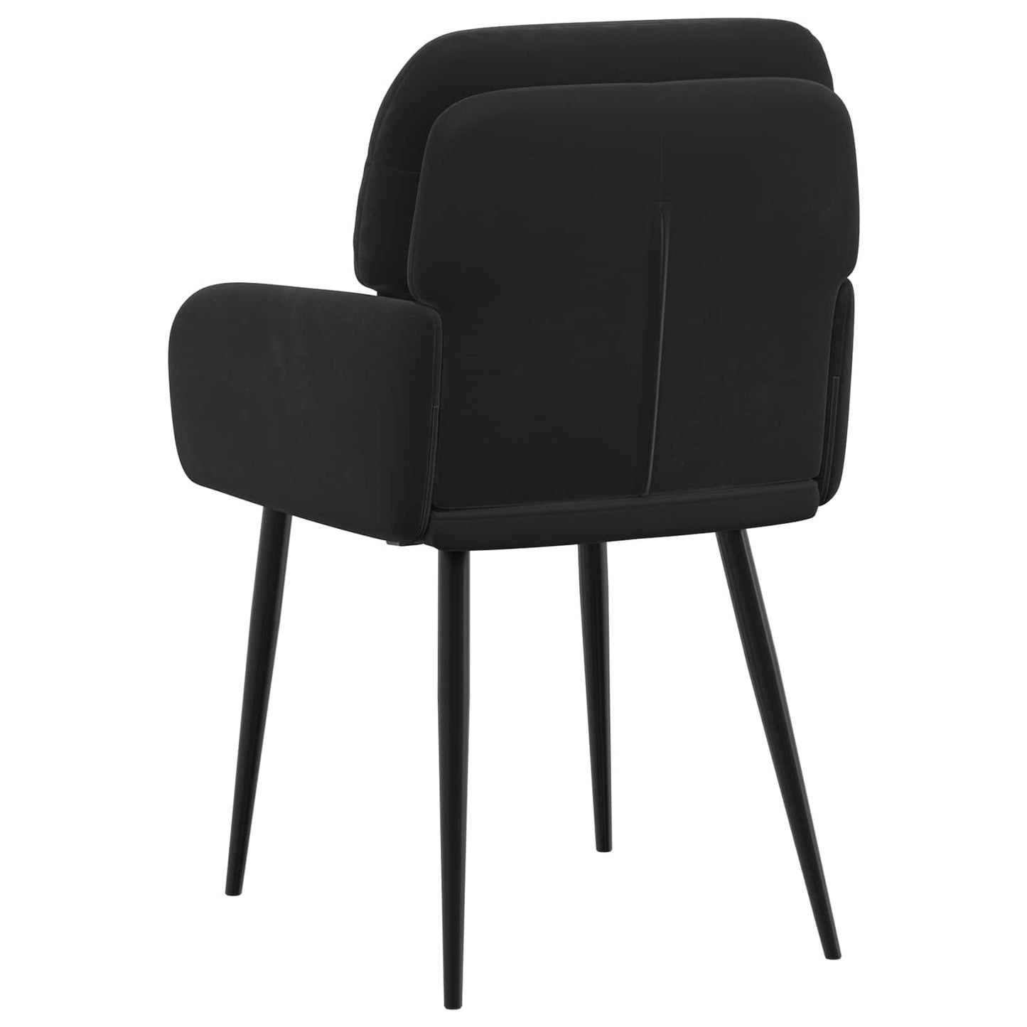 Spisestole 4 pcs Fløjl Sort 59 x 59,5 x 90 cm