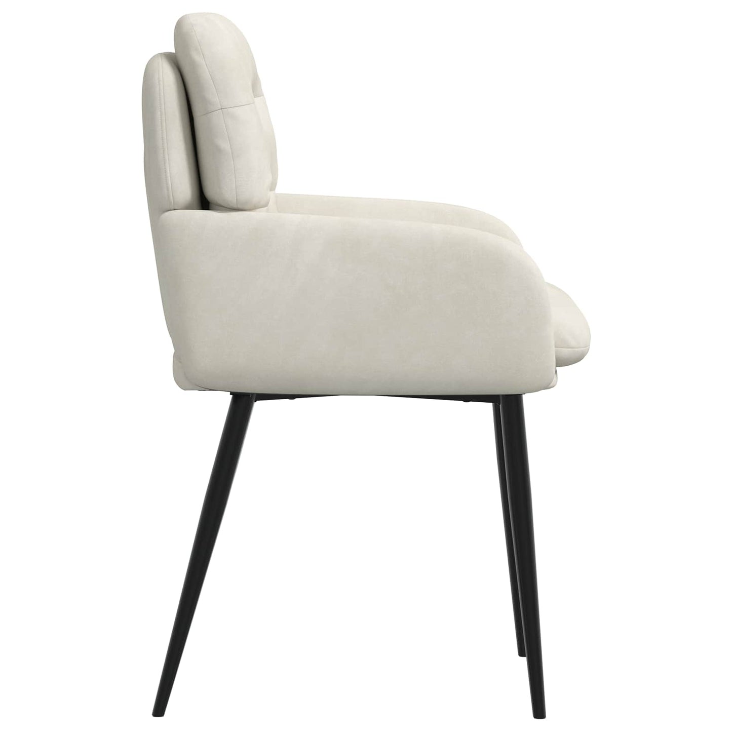 Spisestole 4 pcs Fløjl Cremefarvet 59 x 59,5 x 90 cm