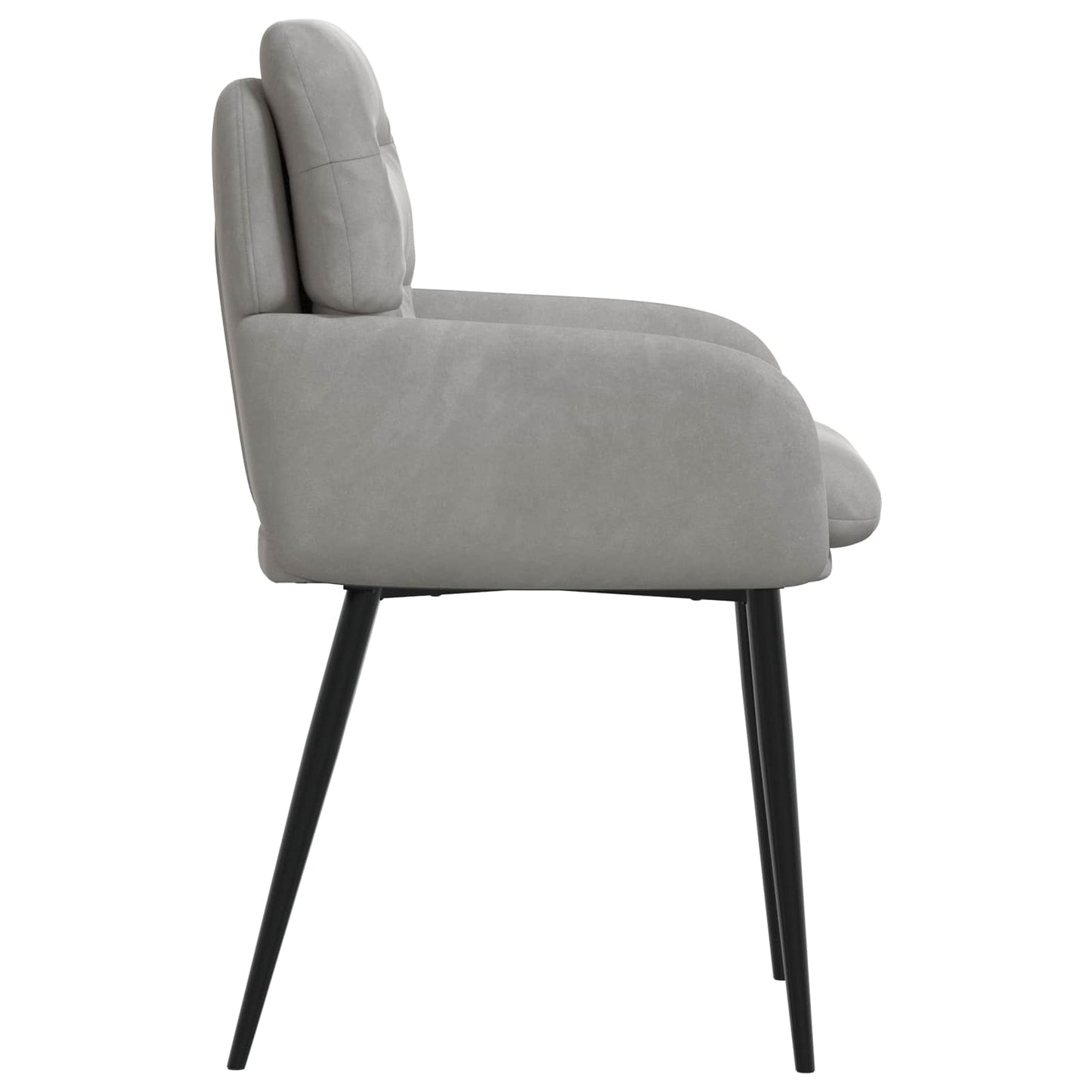 Spisestole 6 pcs Fløjl Lysegrå 59 x 59,5 x 90 cm