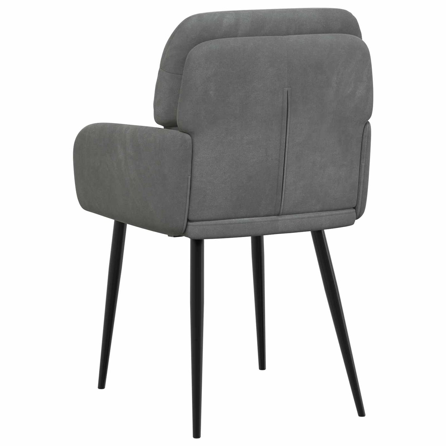 Spisestole 6 pcs Fløjl Mørkegrå 59 x 59,5 x 90 cm