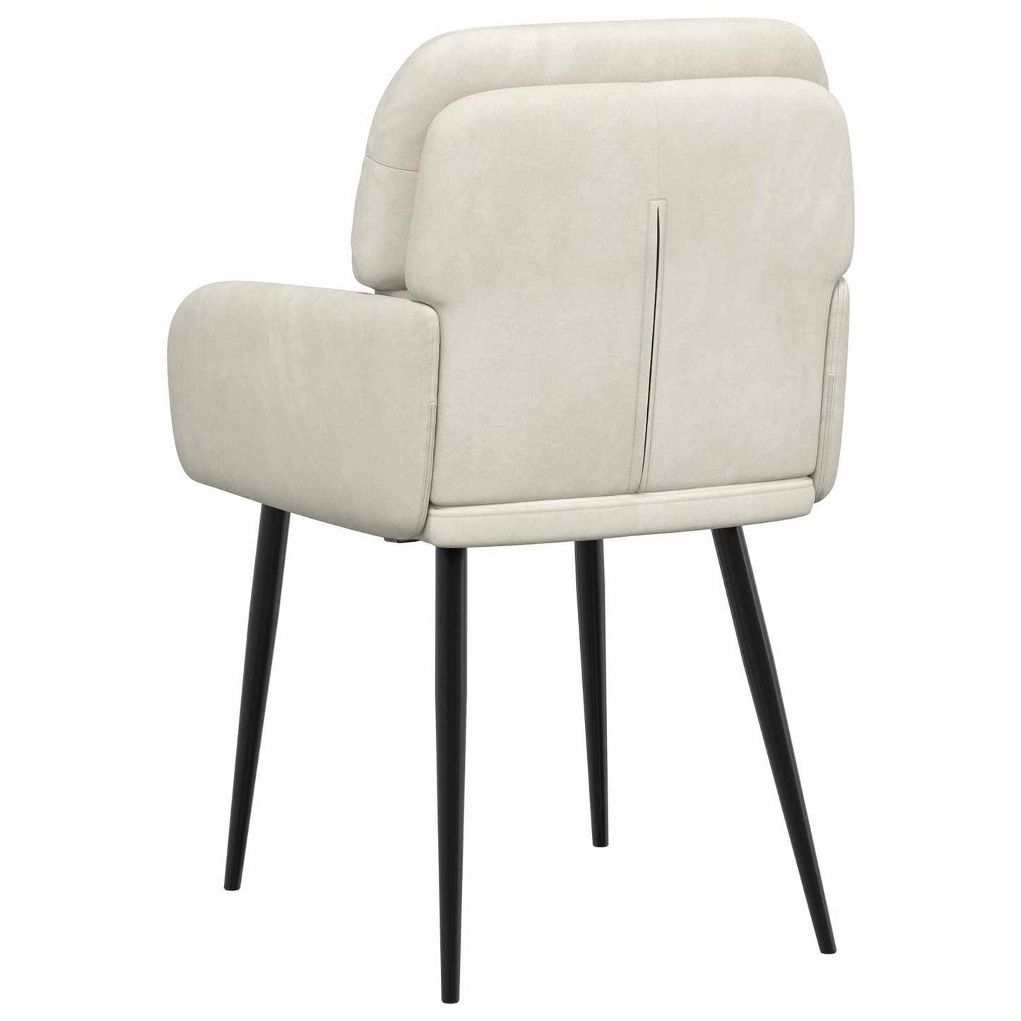 Spisestole 6 pcs Fløjl Cremefarvet 59 x 59,5 x 90 cm