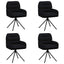 Svingende Spisestole 4 pcs Kunstlæder Sort 59 x 59,5 x 90 cm