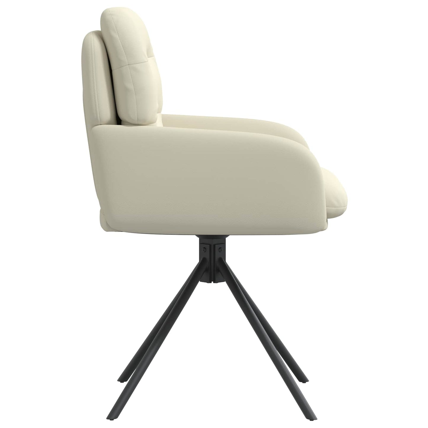 Svingende Spisestole 4 pcs Kunstlæder Cremefarvet