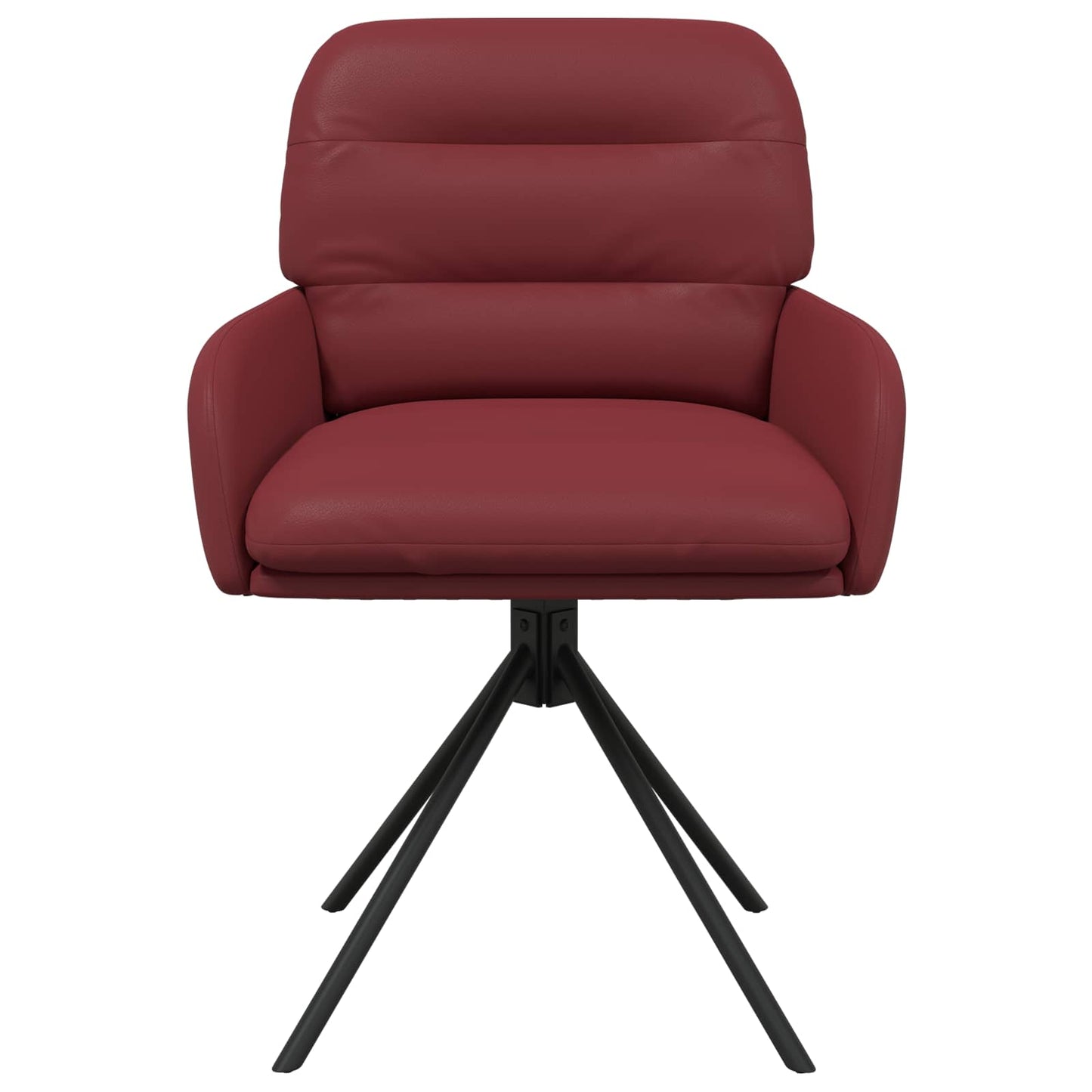 Svingende Spisestole 4 pcs Kunstlæder Vinrød 59 x 59,5 x 90 cm