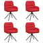 Svingende Spisestole 4 pcs Kunstlæder Rød 59 x 59,5 x 90 cm