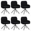 Svingende Spisestole 6 pcs Kunstlæder Sort 59 x 59,5 x 90 cm