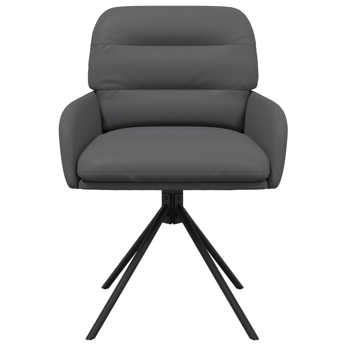 Svingende Spisestole 6 pcs Kunstlæder Grå 59 x 59,5 x 90 cm