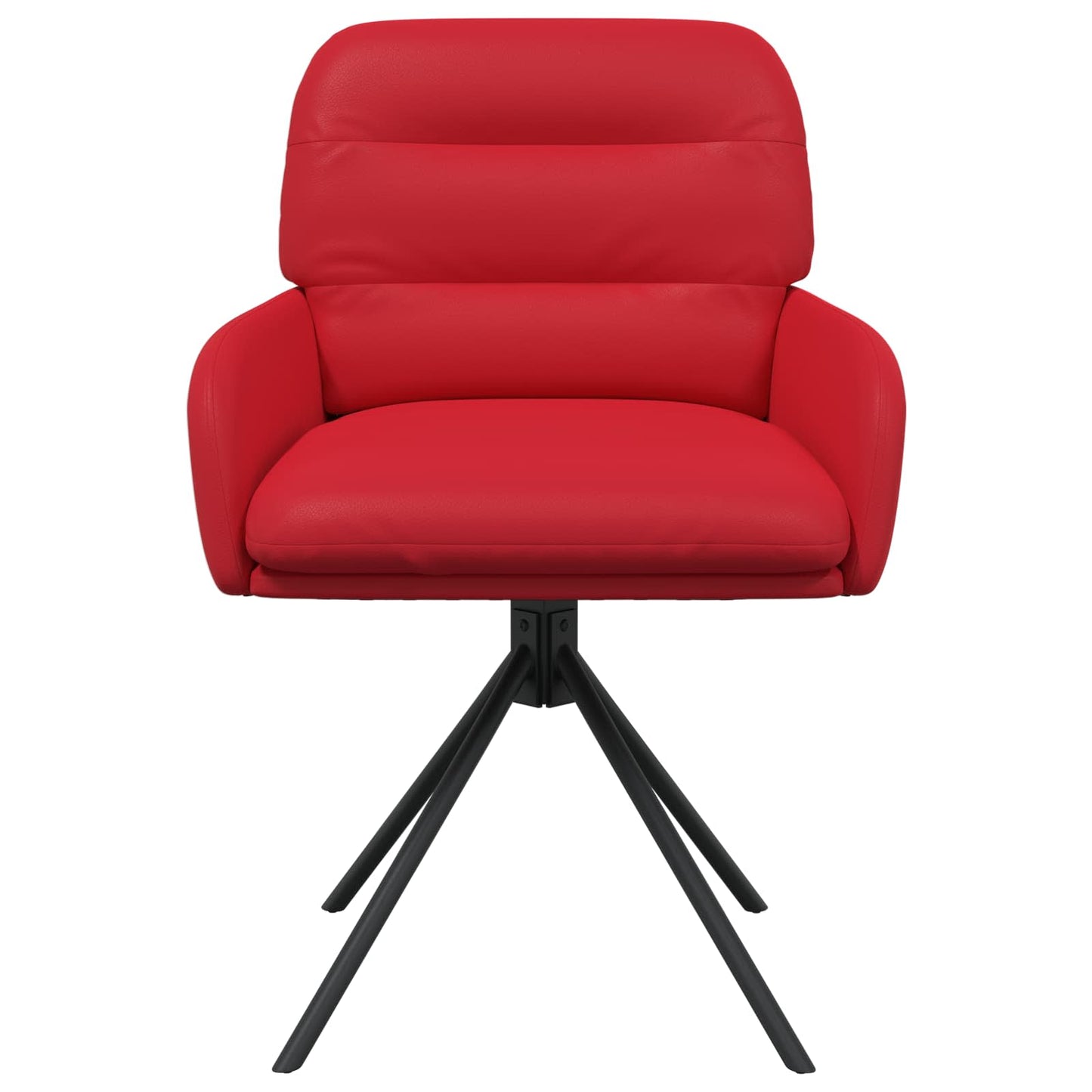 Svingende Spisestole 6 pcs Kunstlæder Rød 59 x 59,5 x 90 cm