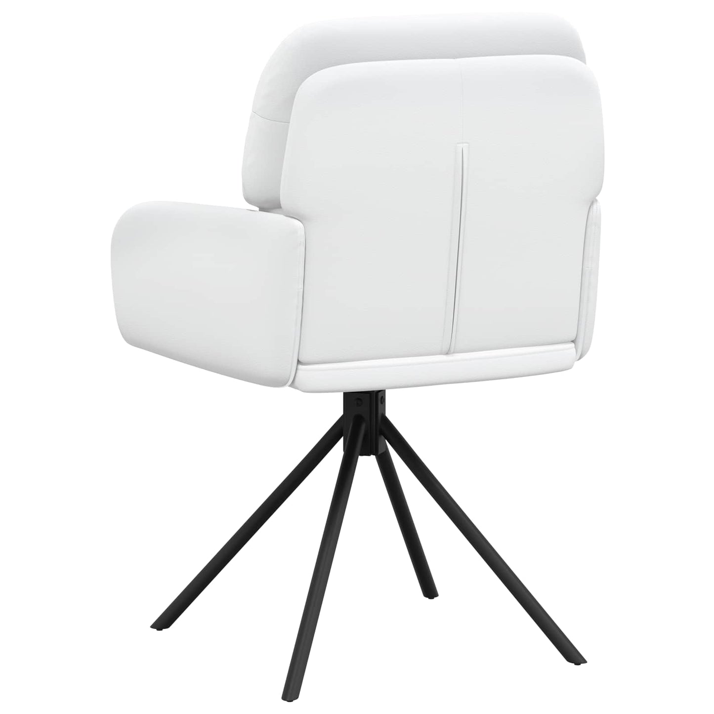 Svingende Spisestole 6 pcs Kunstlæder Hvid 59 x 59,5 x 90 cm