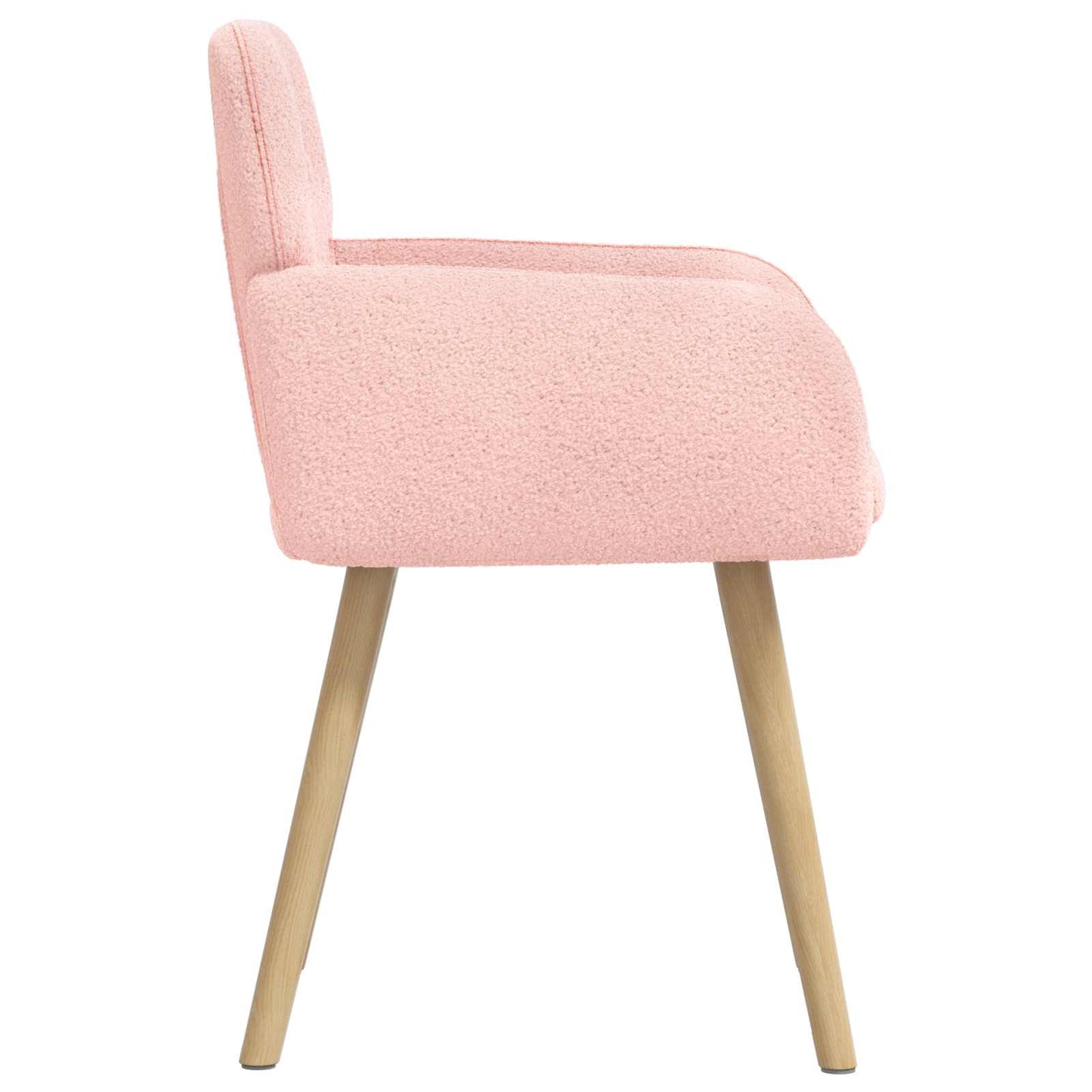 Spisestole 4 pcs Bouclé Lyserød 59 x 57 x 85 cm