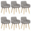 Spisestole 6 pcs Bouclé Lysegrå 59 x 57 x 85 cm