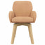 Spisestole 6 pcs Bouclé Beige 59 x 57 x 85 cm