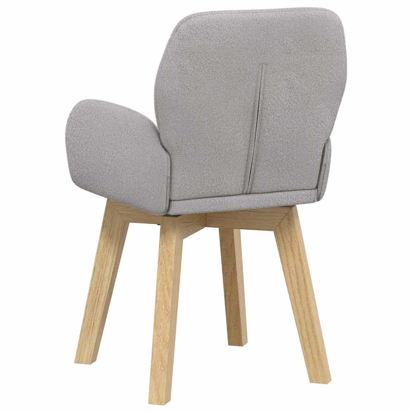Svingende Spisestole 4 pcs Bouclé Lysegrå 54 x 58 x 87 cm