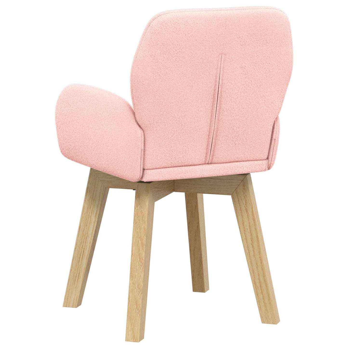 Svingende Spisestole 4 pcs Bouclé Lyserød 54 x 58 x 87 cm