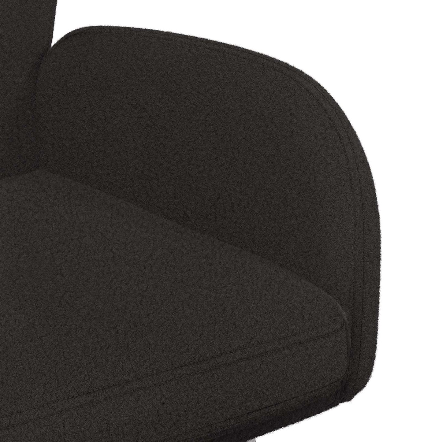 Svingende Spisestole 4 pcs Bouclé Sort 54 x 58 x 87 cm