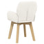 Svingende Spisestole 6 pcs Bouclé Cremefarvet 54 x 58 x 87 cm