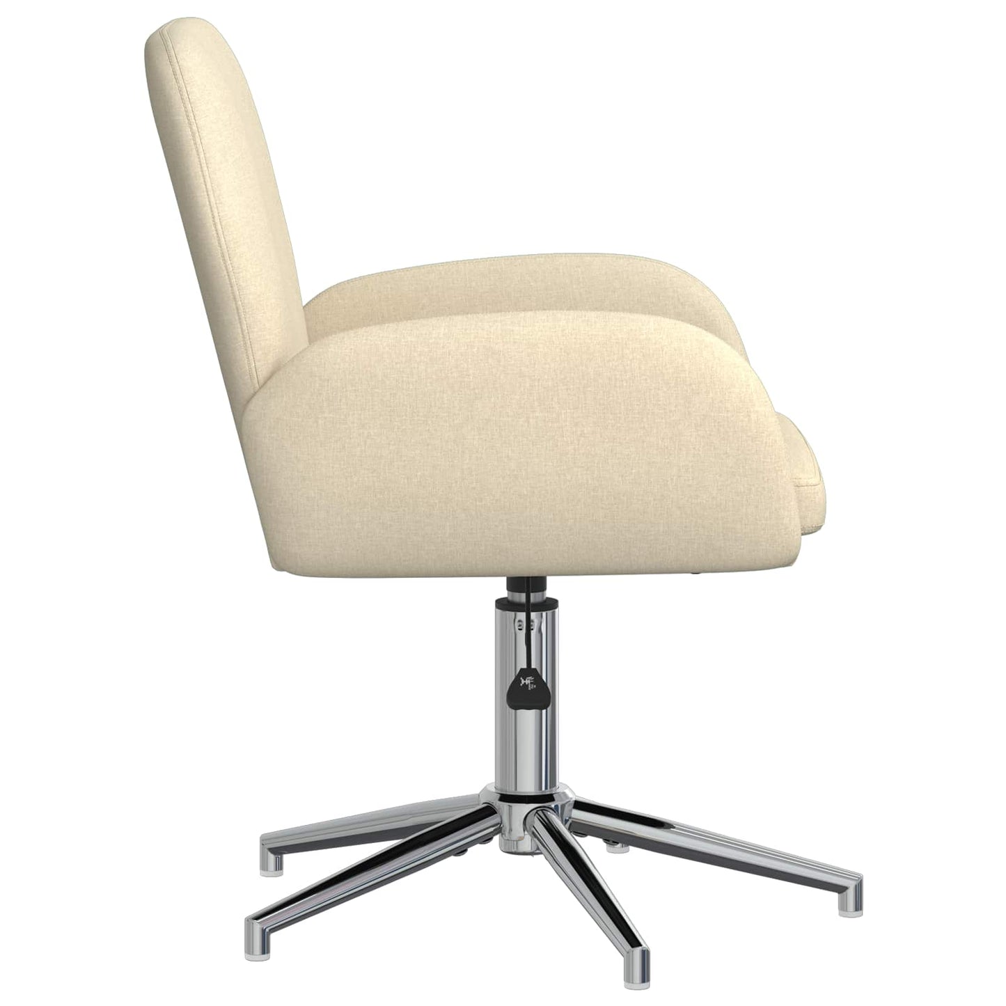 Drejestole 2 stk. 54 x 58 x 90 cm Cremefarvet Stof