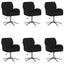 Drejestole 6 stk. 54 x 58 x 90 cm Sort Stof