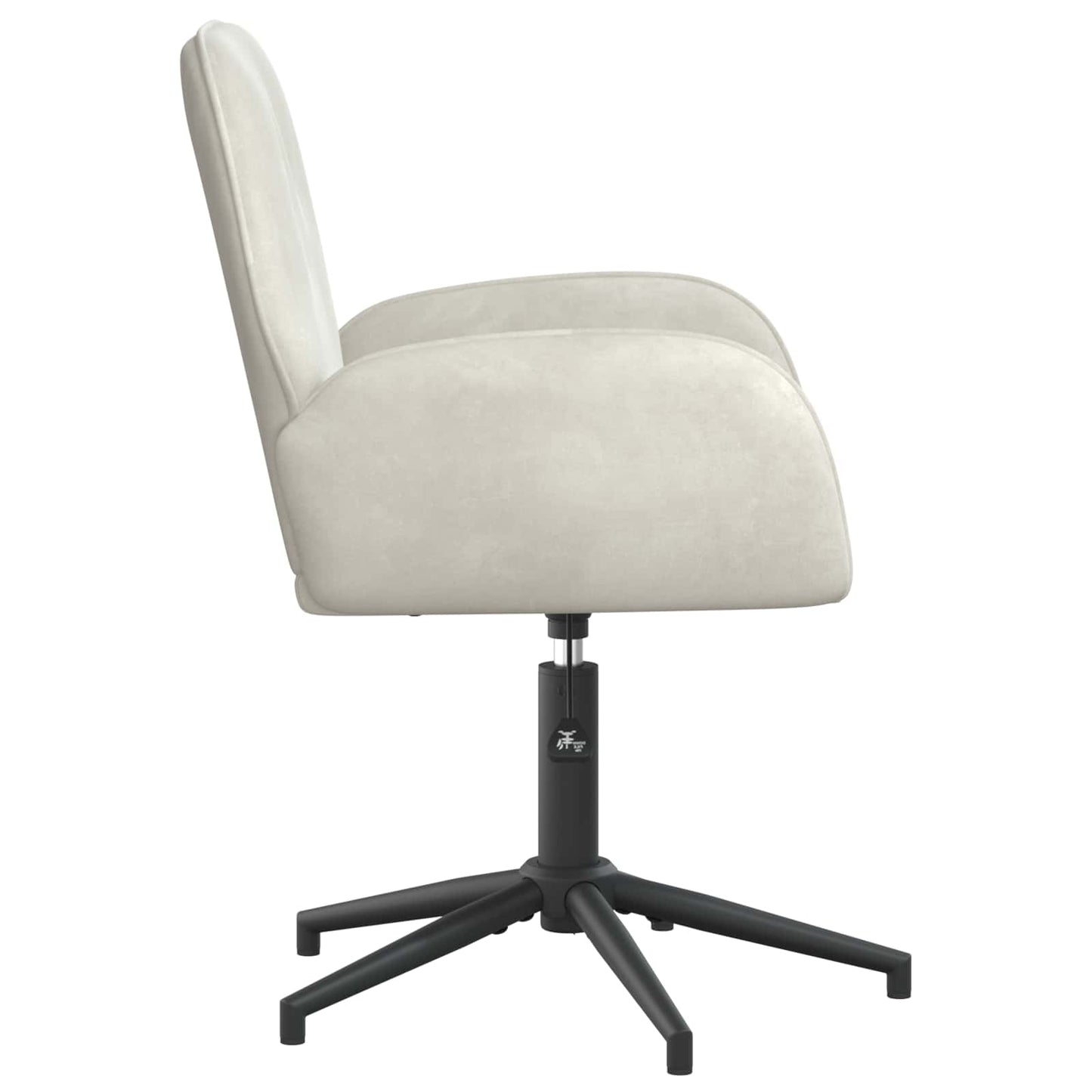 Drejestole 2 stk. 54 x 55 x 90 cm Cremefarvet Fløjl